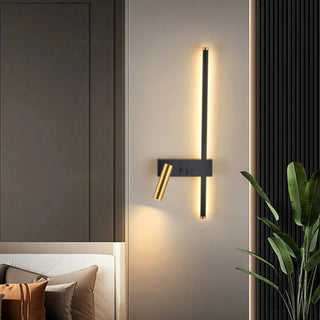 Adjustable LED Wall Light – Aluminium Dual Head Wall Sconce | Modern Black Gold Lighting