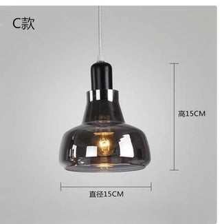 Modern Pendant Lamp – Glass & Metal LED Hanging Light | Nordic Style
