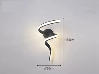 Swirl Wall Light – Designer Aluminium Sconce with Diffuse Acrylic Lamp