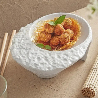 organic ceramic bowl earthworks handcrafted porcelain dining dish ceramics set view