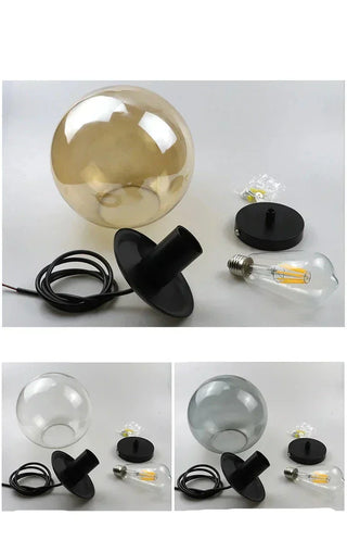 Modern Pendant Light – Gold Pendant Lamp With Glass Shade & Warm Ambient Lighting