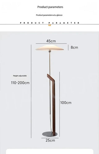 Minimalist Wooden Floor Lamp – Modern LED Lighting With Fabric Lampshade