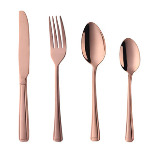 luxury stainless steel cutlery modern dining set durable eco-friendly flatware side view
