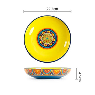 Hand-Painted Ceramic Dinnerware – Artisan Crafted Porcelain Plates & Bowls Set