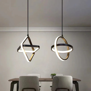 Modern Pendant Lamp – LED Pendant Light with Polished Steel Finish for Dining Room