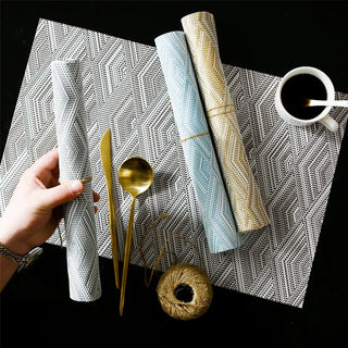 heat insulation placemats woven plain weave non slip table protectors set alternate view