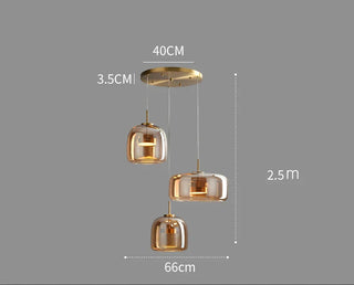 Nordic Glass Pendant Light – Minimalist Pendant Light with Polished Steel Finish
