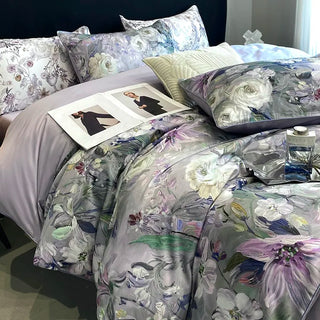 egyptian cotton duvet cover blossom floral bedding set 600tc luxury sheets detail