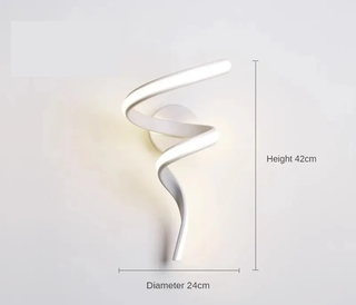 Swirl Wall Light – Designer Aluminium Sconce with Diffuse Acrylic Lamp