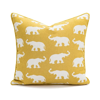 zimmer cushion covers geometric elephant pattern handmade pillowcase zipper side view