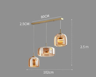 Nordic Glass Pendant Light – Minimalist Pendant Light with Polished Steel Finish