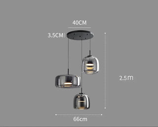Nordic Glass Pendant Light – Minimalist Pendant Light with Polished Steel Finish