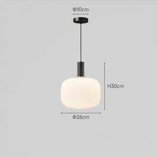 Adjustable Pendant Lamp – Nordic Style Lamp with White Glass Diffuser & Gold Ring