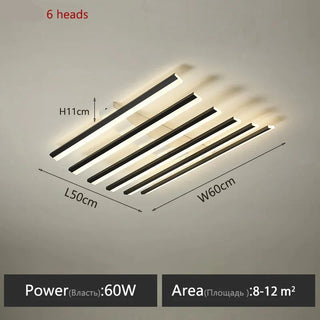 Semi-Flush Chandelier – Modern LED Ceiling Light | Iron Fixture for Dining Room