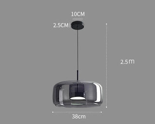 Nordic Glass Pendant Light – Minimalist Pendant Light with Polished Steel Finish