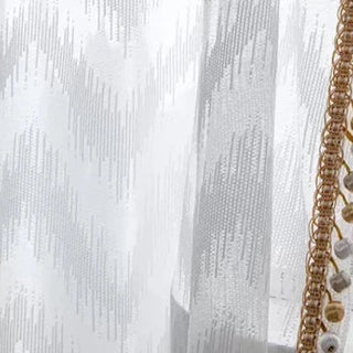luxury white ripple sheer curtain grommet top fiamma neri alternate view
