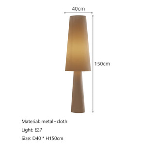 Ivory floor lamp front — minimalist modern E27 design