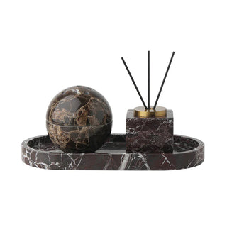 marble stone diffuser earthworks handcrafted aroma diffuser set incense burner tray front view