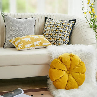 zimmer cushion covers geometric elephant pattern handmade pillowcase zipper top view