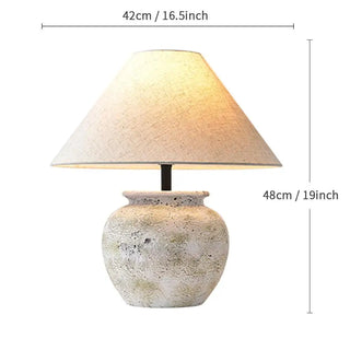 Ceramic Table Lamp – Japanese Style Lamp with Adjustable LED & Remote Control