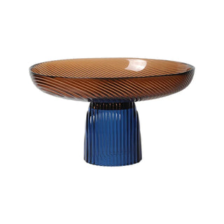 crystal glass bowl earthworks handcrafted luxury dining fruit bowl elegant tableware front view