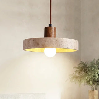 Stone Pendant Light – Modern Pendant Lamp with Adjustable Cable & LED Lighting