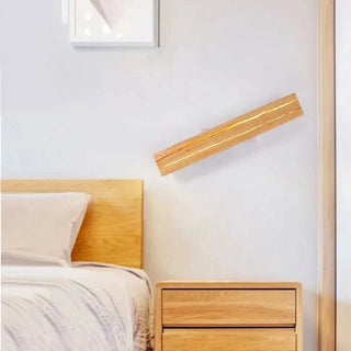 Rotation Wall Light – Adjustable Brightness Wood Wall Lamp | Compact Bedroom Lighting