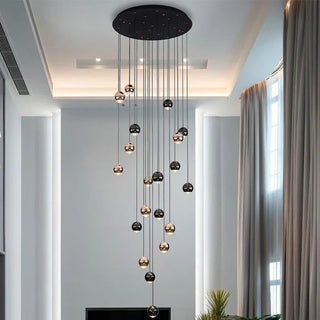 Brushed Steel Pendant Light – Modern LED Dimmable Lamp for Living Room