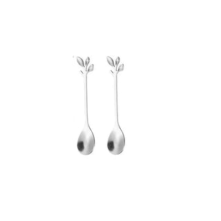 leaf spoon set durable stainless steel cutlery eco friendly utensils detail