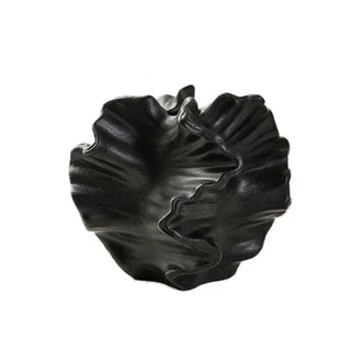 designer coral vase black porcelain ceramic modern minimalist home decor front view