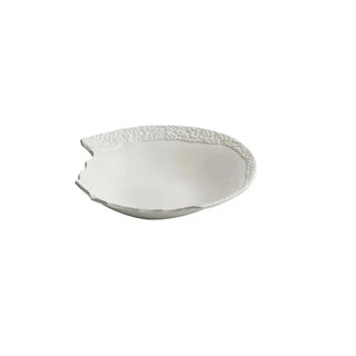 greek ceramic plate earthworks handcrafted porcelain dish broken edge style lifestyle view