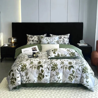 egyptian cotton duvet cover blossom floral bedding set 600tc luxury sheets front view