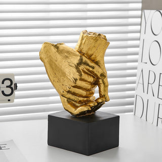resin hand-in-hand minimalist figurine modern home decor detail