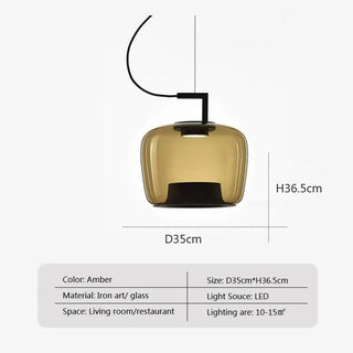 Art Deco Pendant Light – Stone Glass LED Pendant Lighting | Polished Chrome Finish