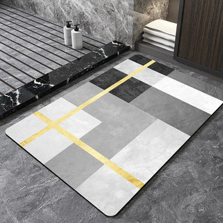 luxury anti-slip natural rubber bath mat front view