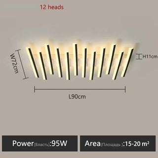 Semi-Flush Chandelier – Modern LED Ceiling Light | Iron Fixture for Dining Room