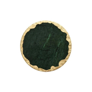 gold edge marble tray earthworks handcrafted eco-friendly stone tray luxury finish close-up