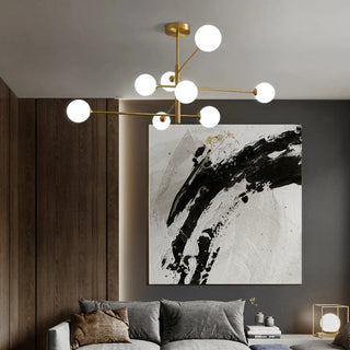 Gold Pendant Lamp – Adjustable Height Metal Pendant Light With LED Lighting