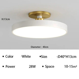 Aluminum LED Ceiling Light – Modern Minimalist Fixture with Soft Ambient Lighting