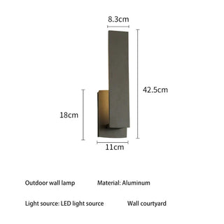 Outdoor Wall Light – Black Powder-Coated Aluminium LED IP65 Rated Modern Lighting Fixture