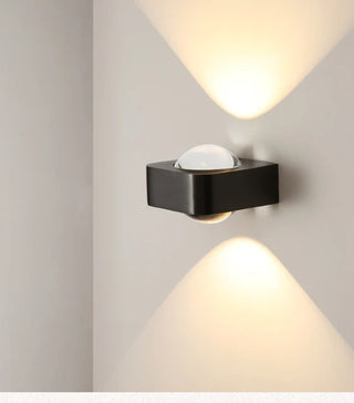 Modern Wall Light | Stainless Steel LED Wall Lamp - Black & Gold Sconce