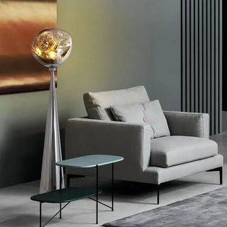 Lava Ball Floor Lamp – Decorative Aluminum Base With Acrylic Globe Light