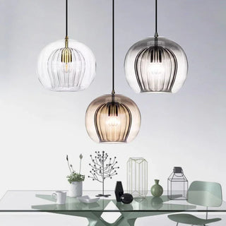 Painted Glass Pendant Light – Elegant Beehive Pendant Lamp with LED Lighting