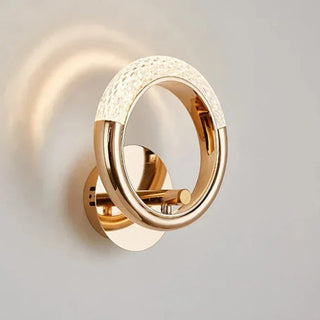 Directional Wall Light – Modern Minimalist Oval Wall Sconce in Gold Metal