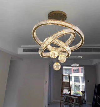 Modern Crystal Chandelier – Dimmable LED Lighting | Elegant Living & Dining Room Fixture