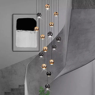 Brushed Steel Pendant Light – Modern LED Dimmable Lamp for Living Room