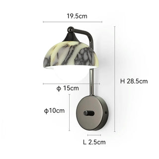 Alabaster Wall Light – Natural Marble Lamp With Articulated Arm & Diffuser