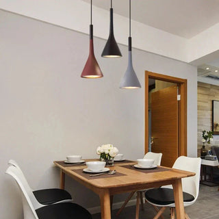 Conical Aluminum Pendant | Adjustable Cable Lighting - Matte Finish Light Fixture