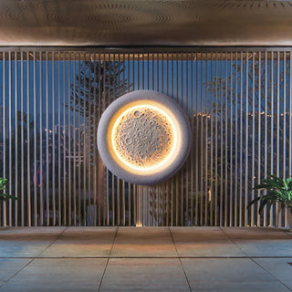 Honeycomb gypsum wall lamp illuminated — handcrafted decorative LED fixture