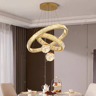 Modern Crystal Chandelier – Dimmable LED Lighting | Elegant Living & Dining Room Fixture